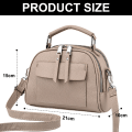 Miniatyrbild 2 av 5: Ny trendig axelväska handväska konstläder fritids dam axel crossbody väska