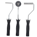 Miniatyrbilde 2 av 2: Aluminiumlegering Fiberglass Boblelaminering Rulle ABS Håndtak for GRP FRP Harpiksarbeid (3 stk/sett)