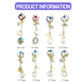 Miniatyrbillede 2 af 7: 8 stk. Neglecharms Metal Alloy 3D Neglediamanter Rhinestone Krystal Neglesøm Manicure Smykker til Håndværk DIY Neglekunst Vedhæng