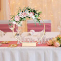 Miniatyrbild 3 av 8: Elegant Design Blomsterbåge Mittpunkt Med Robust Träbas, Mångsidiga Dekorations Metallbågar För Bröllopsfest Babyshower Jul Heminredning,