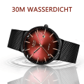 Miniatyrbilde 4 av 7: Tynn Vanntett Mesh Mote Minimalistisk Analog Kvarts Armbåndsur