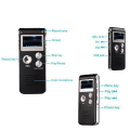 Miniatyrbilde 3 av 6: Digital Stemmeopptaker Stemmeaktivert Opptaker for Forelesninger,
