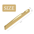 Miniatyrbilde 4 av 5: Akustisk Gitar Sadel 74mm Metall Gullfarge Instrument Tilbehør for Utskifting