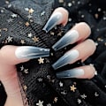 Miniatyrbild 1 av 5: Gradient nagelplåster, moderiktiga och vackra, grå