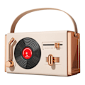 Miniatyrbild 1 av 5: Beige Bluetooth-högtalare för utomhusbruk, bärbar, dekorativ, hög ljudkvalitet, USB-minne, retro Bluetooth-högtalare för vardagsrum och kontor