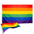 Miniatyrbild 1 av 7: Super Polyester Material Regnbågsfärgad Tryckt Flagga, Livfulla Färger Blekningsbeständig För Inom- och Utomhusbruk, 3x5 Fot Mässingsöljetter