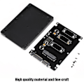 Miniatyrbillede 1 af 2: Mini PCIe/m SATA SSD til 2,5 tommer SATA Adapter Ekstern Laptop Harddisk Kabinet (Sort)