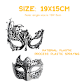 Miniatyrbild 2 av 5: 1 set av ögonbindel mask par - horn phoenix - järn silver set