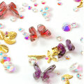 Miniatyrbild 3 av 5: 3D Fjärilsnagel Charm 3D Harts Butterfly Blandad Form Nagelkonst Dekoration med AB Nagelkonst Strass för DIY Nagelkonst Design