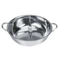 Miniatyrbild 2 av 2: Tjock rostfritt stål Hot Pot Två Smak Separation Induktionsspis Användbar 31cm