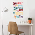 Miniatyrbild 4 av 4: Färgglad inspirerande citat väggdekal -- Du är modigare än du tror