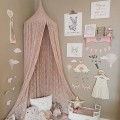 Miniatyrbillede 4 af 6: Tyhbelle Spids Baldakin Myggenet Senghimmel i Blonder &