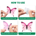 Miniatyrbillede 7 af 7: 96 Stykker Butterfly Vægstickers, Gløder i Mørket Sommerfugle Dekoration