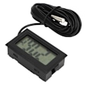 Miniatyrbillede 3 af 8: Sort LCD Indbygget Elektronisk Digital Termometer Vandafvisende Sonde Temperaturmåler til Inkubator