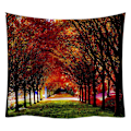 Miniatyrbilde 1 av 5: Misty Forest Tapestry Naturgrønn Trevev Tapet Landskap