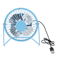 Miniatyrbild 1 av 5: Mini fläkt USB bärbar tyst aluminium blad hem kontor skrivbord skrivbord järn hantverk fläktar blå