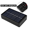 Miniatyrbild 7 av 8: 1W 4V Bärbar Solpanel Laddare Laddningsbox för AA/AAA Batteri Svart