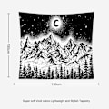 Miniatyrbillede 2 af 5: Stjernehimmel vægtæppe Bjerg vægtæppe Måne Stjerne vægtæppe