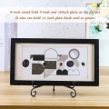 Miniatyrbillede 6 af 7: 2 Pak Iron Display Stativ, Sort Jern Staffeli Plade Display Foto