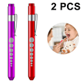 Miniatyrbilde 1 av 8: 2 stk Pen Lommelykt Aluminiumslegering Pen Lys LED Pen