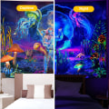Miniatyrbild 4 av 5: Tapet UV-reaktion Växtmanet Tapet Neon Galaxy Space