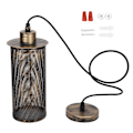 Miniatyrbilde 2 av 5: Industriell stil netting lampeskjerm E27 jern kunst hengelampe skjerm for bar kafé AC85‑265V Retro gull