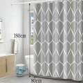 Miniatyrbillede 2 af 5: Grå Duschforhæng i stof, Vandafvisende Design og Polyester, Qui
