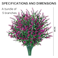 Miniatyrbild 2 av 5: 8 Buketter Konstgjorda Blommor Utomhus UV-Resistenta Falska Blommor