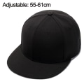 Miniatyrbillede 2 af 5: Sort sommerhat med åndbar enkel design - Solid flad skygge - Solskærm