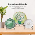 Miniatyrbillede 5 af 7: 5 Pak Iron Display Stativ, Sort Jern Staffeli Plade Display Foto