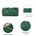 Miniatyrbillede 3 af 5: Dames Kæde Taske Sky Formet Dumpling Clutch Pung Plettet Skulder Håndtaske Kæde Taske