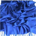 Miniatyrbillede 2 af 4: Royal Blå Ensfarvet Design Shawl Pashmina Sjal Wrap Stole Seconds
