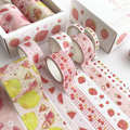 Miniatyrbild 3 av 5: Washi Tape Set, 8 rullar med 3 m lång, söt dekorativ tejp för
