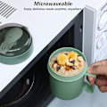 Miniatyrbild 3 av 5: Isolerad matlåda, mikrovågssäkra soppmuggar med vridlås, livsmedelssäkert material för återanvändbar, hälsosam frukost, lunchbehov, halkfri