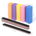 Miniatyrbilde 2 av 8: Neglefiler og -buffer, Profesjonelt manikyrverktøysett Rektangulær Art Care Buffer Block Verktøy 100/180 Grit 12 stk/pakke (Svart)