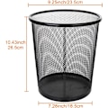 Miniatyrbild 2 av 5: Papperskorg i kommersiell stålmesh, elegant rund design för effektivitetsförbättring i mötesrum, trådnät med chip-resistent finish