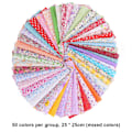 Miniatyrbillede 3 af 5: 50 stykker bomuldsstofpakker patchworkstoffer 25 cm x 25 cm (50 stykker)