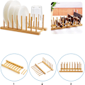 Miniatyrbild 3 av 7: Elegant Diskställ i Bambu, Kompakt Storlek Multifunktionell Förvaring för Eleganta Hemlösningar