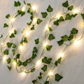 Miniatyrbild 1 av 5: Perfekt present LED USB-driven ljusslinga för inomhus- och utomhusdekoration, verklighetstrogen falsk murgröna med fjärrkontroll, flexibla falska vinstockar för balkongträdgårdsdekoration