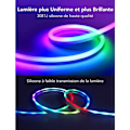 Miniatyrbild 4 av 5: Anpassningsbar neonbelysning för lekrum och sovrum, flexibel vattentät LED-slinga med RGBIC-teknik för inomhus- och utomhusdekor, 5 meter