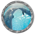 Miniatyrbild 3 av 5: Delfin dekorativ väggdekal