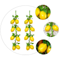 Miniatyrbillede 2 af 8: 2 stk. Kunstige Citron Grene Kunstig Frugt Girland Grøn Le