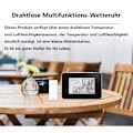 Miniatyrbild 6 av 8: Smart Väderprognosstation, Färgprognos med Inomhus- och Utomhustermometer, Hög Stabilitet och Precision, Digital Klocka, Låg Strömförbrukning,