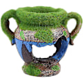 Miniatyrbilde 1 av 5: Simulert Vase Akvariumdekor, Simulert Harpiksvase Skjulested Fiskedam Akvarium Ornamenter Dekor (grønn) (1 stk)