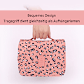 Miniatyrbild 5 av 7: Essential Traveler: Portabel Toalettväska, Krokdesign Slitstarkt Material För Män Och Kvinnor, Rosa Leopardtryck
