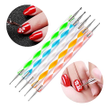 Miniatyrbild 3 av 6: 5 st prickpennor med 3 st nagellackpenslar, verktyg för nagelkonstdesign