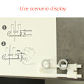 Miniatyrbild 5 av 5: 4-delad barnsäkerhetsspärr för U-formade skjutskåp, barnskyddsskåpsspärr, säkerhetshänglås