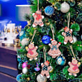Miniatyrbild 4 av 8: Pepparkaksgubbe Ornament, Perfekt för Familjetid, Julgransdekorationer i Trä med Blandade Figurer, Bedårande Handflatstorlek (8 st)