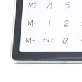 Miniatyrbillede 4 af 5: Solcelledrevet lommeregner med touchskærm, 8-cifret LCD-display, bærbar transparent lommeregner til kontor, skole og hjem, sort