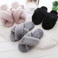 Miniatyrbilde 8 av 8: Topplopper for kvinner, åpne tå fuzzy fluffy hjemmesko Cozy Me